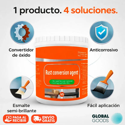 JUE FISH™  Pintura Elimina Óxido de 1 Kg + ENVÍO GRATIS 🎁