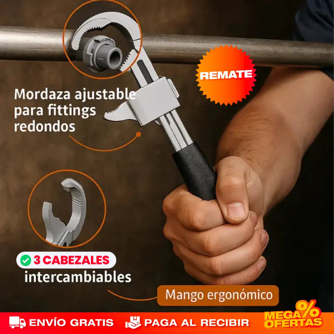LLAVE DE PLOMERÍA AJUSTABLE + ENVÍO GRATIS 🎁