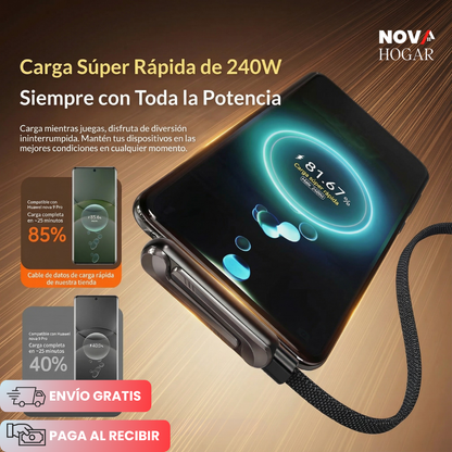 FLEXCHARGE PRO™ Carga sin que el cable te estorbe + ENVÍO GRATIS 🎁