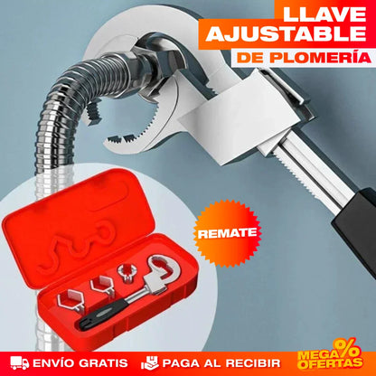 LLAVE DE PLOMERÍA AJUSTABLE + ENVÍO GRATIS 🎁
