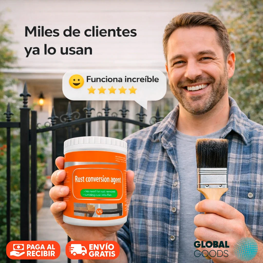 JUE FISH™  Pintura Elimina Óxido de 1 Kg + ENVÍO GRATIS 🎁