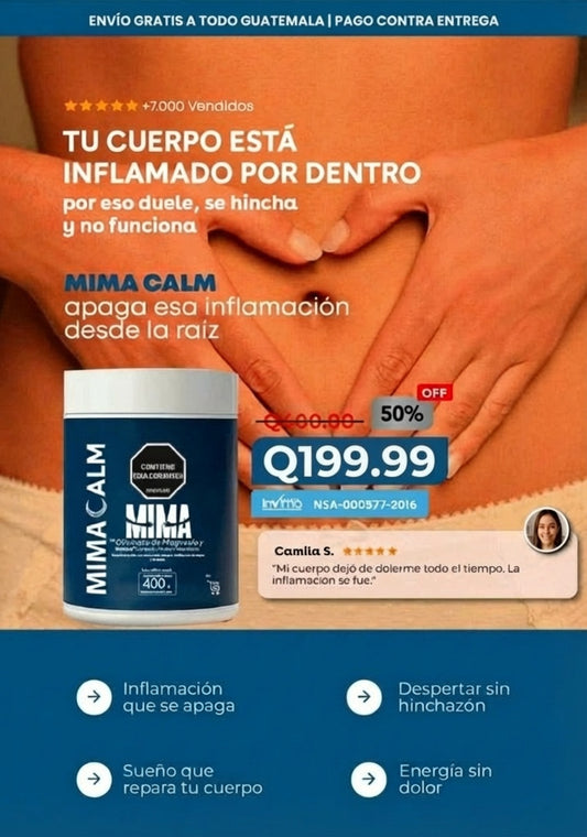MIMA CALM™ Fórmula infalible para desinflamarte + ENVÍO GRATIS 🎁