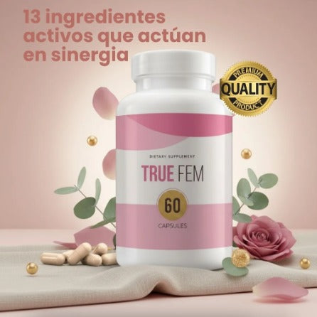 TrueFem – Cápsulas para el Equilibrio Hormonal y Bienestar Femenino (60 Cápsulas) + Envío Gratis 🎁