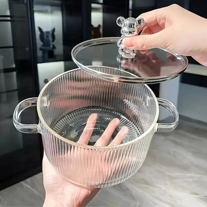 Olla De Vidrio Borosilicato 1.8L🍲 + ENVÍO GRATIS 🎁